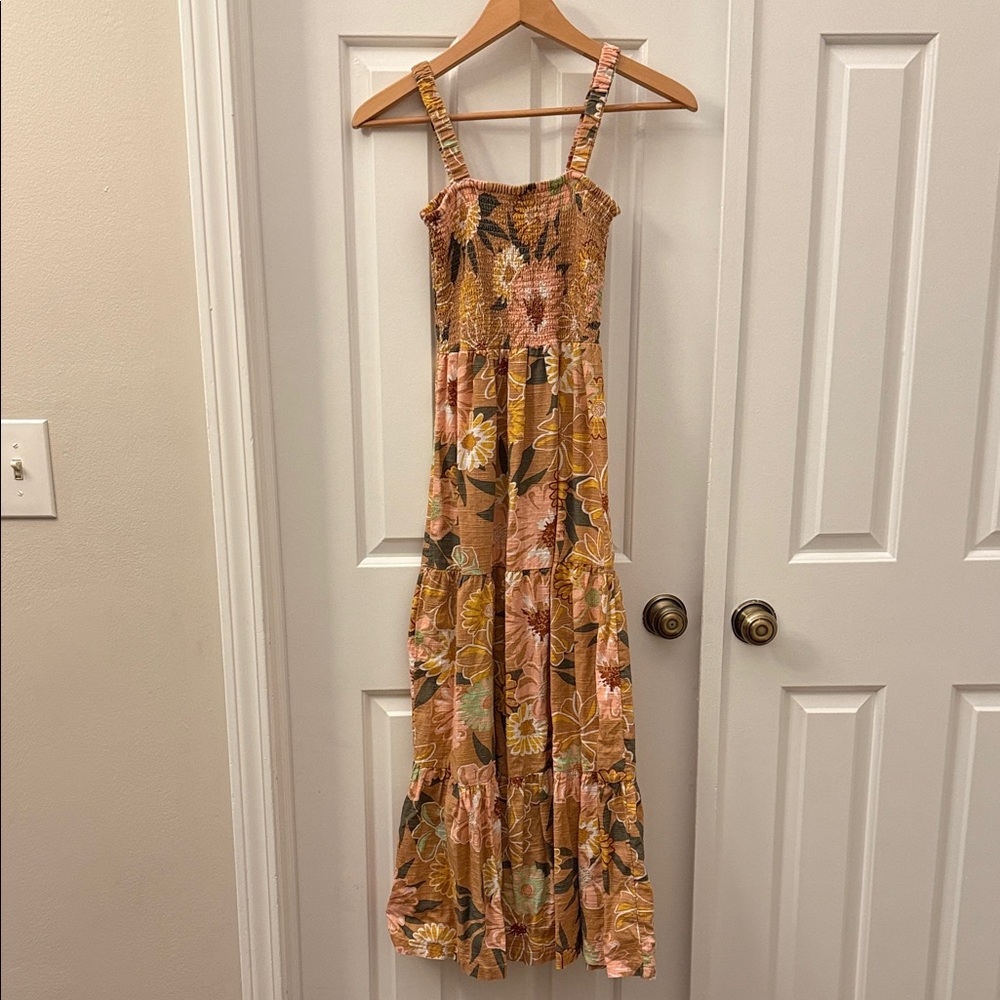 Roxy Brown Floral Maxi Dress
